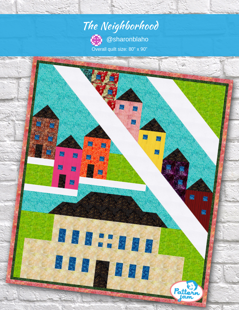 the neighborhood - custom quilt designed by &#64;sharonblaho using PatternJam quilt design software