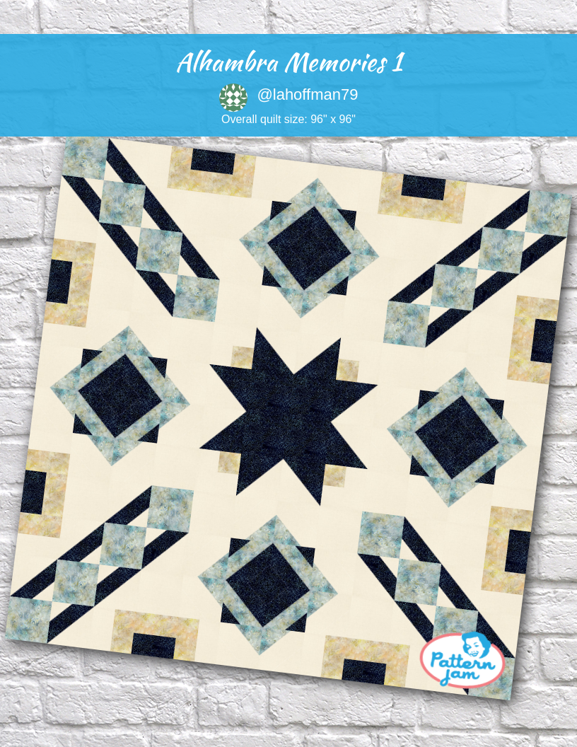 Alhambra Memories 1 - custom quilt designed by &#64;lahoffman79 using PatternJam quilt design software