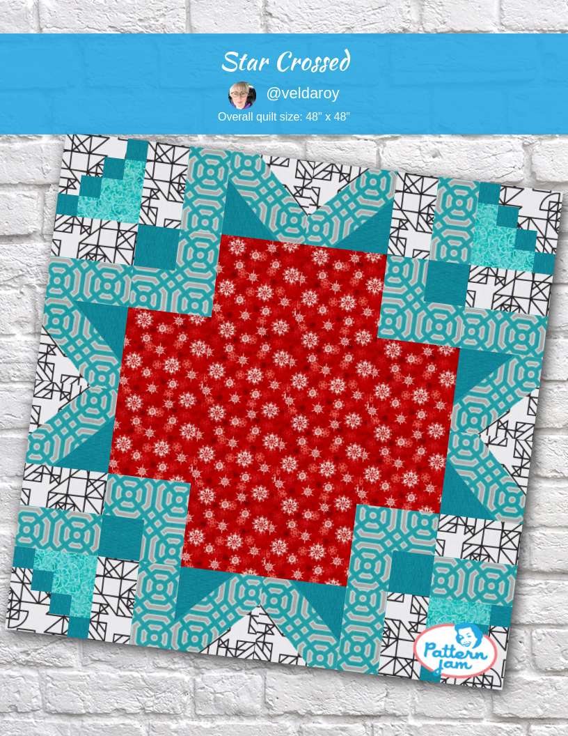 Star Crossed - custom quilt designed by &#64;veldaroy using PatternJam quilt design software