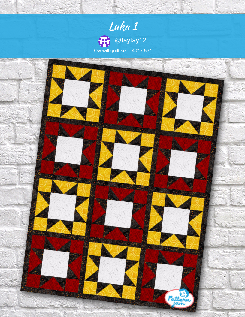 Luka 1 - custom quilt designed by &#64;taytay12 using PatternJam quilt design software