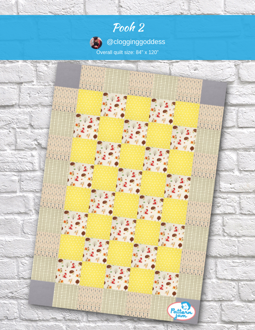 pooh 2 - custom quilt designed by &#64;clogginggoddess using PatternJam quilt design software