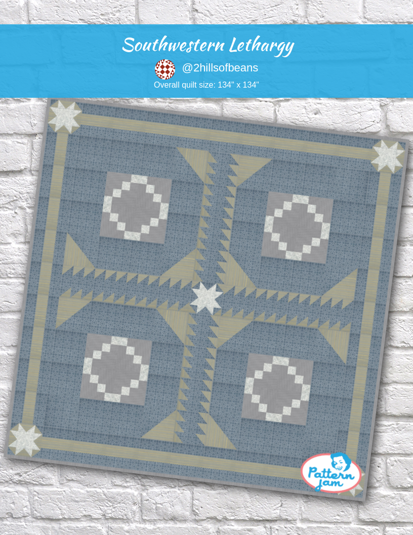 Southwestern Lethargy - custom quilt designed by &#64;2hillsofbeans using PatternJam quilt design software