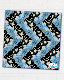 Floral zigzag